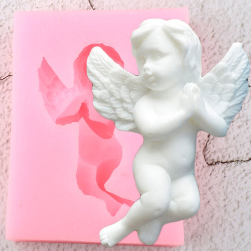 3D Craft Angel Baby Silicone Molds DIY Party Cupcake Topper Fondant Cake Decorating Tools Candy Clay Chocolate Gumpaste Moulds