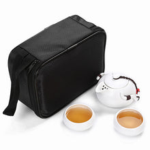 Load image into Gallery viewer, Portable Tea set include 1 Teapot 2 Teacups 1bag,Beautiful and easy teapot kettle,Chinese Travel Ceramic Portable Teaset gaiwan