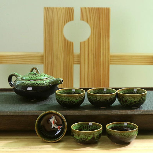 Chinese Kung Fu Tea Set Ceramic Glaze Teapot Porcelain Teaset Portable Tea Cups Of Tea Ceremony Teaware Sets Gift For Friend
